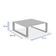 HESPERIDE - Table basse de jardin carrée "Allure" avoine 97 x 97 x 37cm en aluminium - vignette