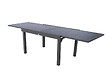 HESPERIDE - Ensemble repas rectangulaire extensible alu Graphite + 10 fauteuils Piazza - Hespéride - vignette