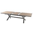 HESPERIDE - Table de jardin extensible "Axiome" effet bois honey & praline 10 places en aluminium traité époxy - vignette