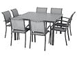HESPERIDE - Table de jardin carrée Piazza 8 places Graphite - Hespéride - vignette
