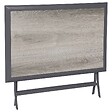 HESPERIDE - Table de jardin pliante rectangulaire "Azua" gris smoke 4 places en aluminium traité époxy - vignette