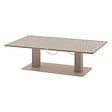 HESPERIDE - Table de jardin relevable rectangulaire "Salimia" argile & lin 150 x 80 x 69cm en aluminium - vignette