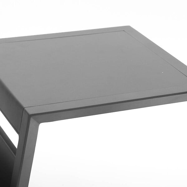 HESPERIDE - Table d'appoint de jardin carrée "Allure" graphite 55x45x55cm en aluminium traité époxy - large