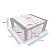 HESPERIDE - Table basse de jardin carrée "Évasion" graphite & honey 87 x 87cm en aluminium - vignette
