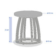 HESPERIDE - Table d appoint de jardin ronde "Lemindo" 50 x 53cm en eucalyptus - vignette