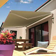 INTERSUN - Store banne loggia DIONEA 4,00x3,00 M (Manuelle - Blanc satiné RAL9010 - Écru 250g/m²) - vignette