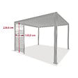 HESPERIDE - Persienne pour pergola bioclimatique "Evora" - 1/3 côté - 1,2 x 2,3 m Graphite - vignette