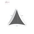 HESPERIDE - Voile d'ombrage triangulaire "Curacao" blanc 3x3x3m en polyester - vignette
