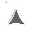 HESPERIDE - Voile d'ombrage triangulaire "Curacao" blanc 5x5x5m en polyester - vignette