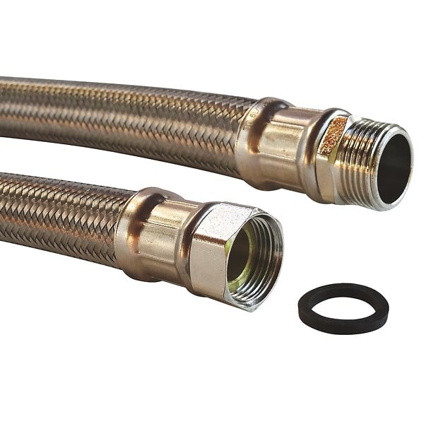 SOMATHERM FOR YOU - Flexible chauffage 1 écrou tournant 3/4" - 1 raccord Mâle 3/4" - 500 mm - large