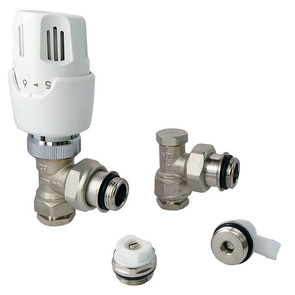 SOMATHERM FOR YOU - Kit radiateur robinet thermostatique equerre 15/21 - large