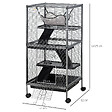 PAWHUT - PawHut Cage pour Petits Animaux Portable avec 2 Portes Hamac Métal PP 52 x 52 x 113,5 cm Gris - vignette