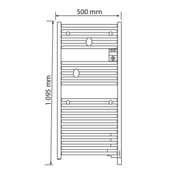 ATLANTIC - Sèche-serviettes Atlantic Doris - 500W - WI-FI - Anthracite - large