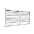 INTERSUN - Portail double battant motorisé brise-vue L 4000 x H 1880 mm - Blanc RAL 9010 - vignette