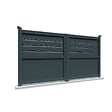 INTERSUN - Portail double battant motorisé mixte L 3000 x H 1895 mm - Gris anthracite RAL 7016 - vignette