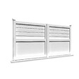 INTERSUN - Portail double battant motorisé mixte L 4000 x H 1895 mm - Blanc RAL 9010 - vignette