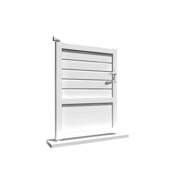 INTERSUN - Portillon mixte L 1000 x H 1595 mm - Blanc RAL 9010 - large