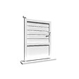 INTERSUN - Portillon mixte L 1000 x H 1595 mm - Blanc RAL 9010 - vignette