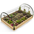 ID MARKET - Kit complet 3 bacs modulables carrés potager et serre à tomates + treillis + housse - vignette