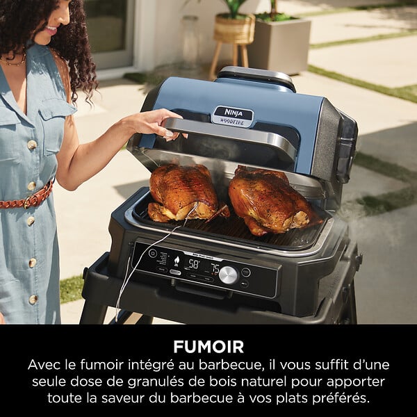 NINJA - Barbecue électrique et fumoir Ninja Woodfire Pro Connect XL - large