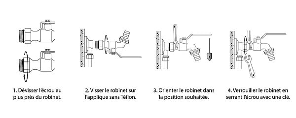 SOMATHERM FOR YOU - Kit complet récupérateur eau de pluie - Robinet et raccord pour cuve 1000L - large
