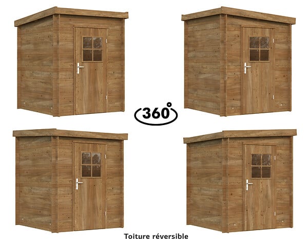 WHITE WOOD - Abri de jardin en bois Zoé 1 traité autoclave ép.19mm - White Wood - 3,2m² - large
