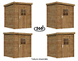 WHITE WOOD - Abri de jardin en bois Zoé 1 traité autoclave ép.19mm - White Wood - 3,2m² - vignette