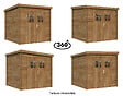 WHITE WOOD - Abri de jardin en bois Zoé 2 traité autoclave ép.19mm - White Wood - 4,8m² - vignette