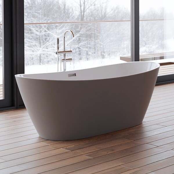 SPALINA - Baignoire Ilot Venecia 170 grise 170 x80 x57 cm, by SPALINA - large