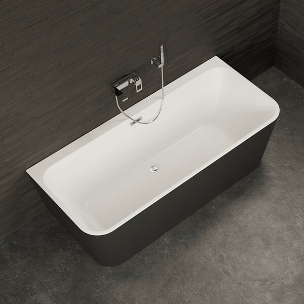 SPALINA - Baignoire Ilot Mint 180 noire 180 x81 x57 cm, by SPALINA - large