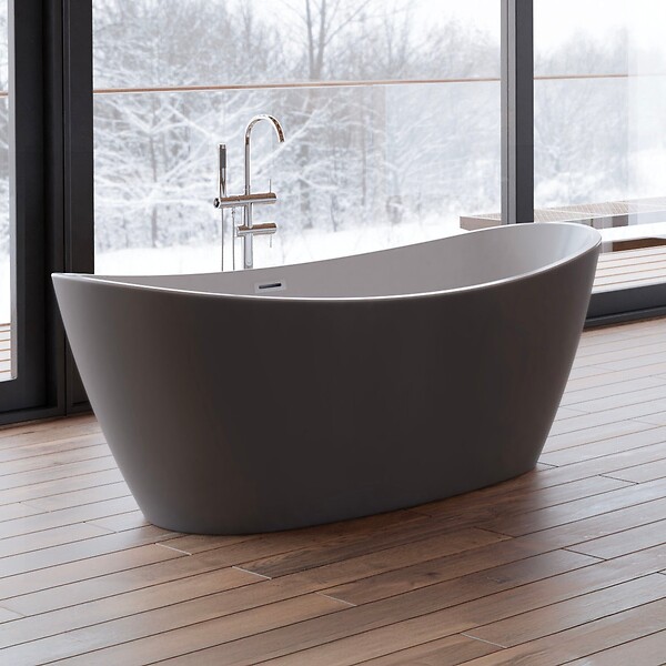 SPALINA - Baignoire Ilot Neroon 2.0 170 grise 170 x80 x60 cm, by SPALINA - large