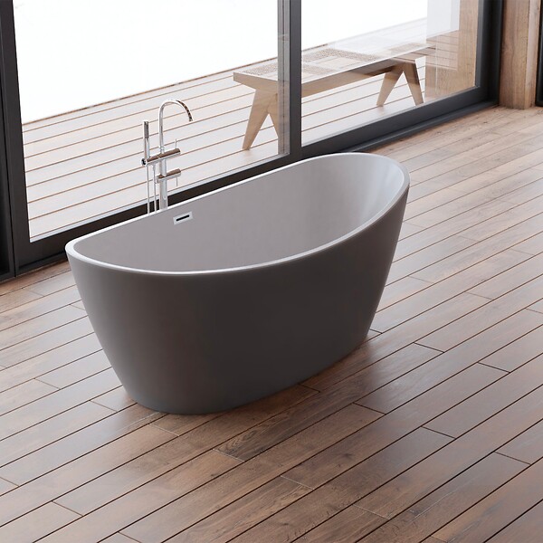 SPALINA - Baignoire Ilot Neroon 2.0 170 grise 170 x80 x60 cm, by SPALINA - large