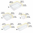 EMUCA - Kit de 8 seaux organisateurs Cube pour tiroirs, Plastique, Transparent - vignette