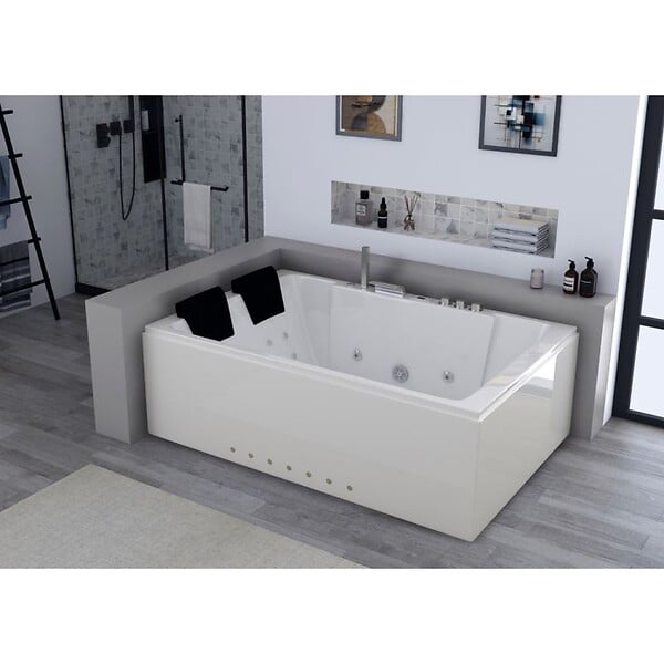 DISTRIBAIN - Baignoire balnéo Belize Gauche 32 jets  Whirlpool - large