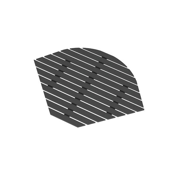 AURLANE - Caillebotis en Bois Composite Gris pour Cabine 1/4 de cercle - Dimensions 80,4 x 80,4 cm - large