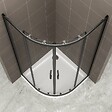 SANIVERRE - TIBYBLACK Cabine de douche 100x100 H190 cm 1/4 de cercle noir verre transparent 6 mm - vignette
