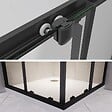 SANIVERRE - LANABLACK Cabine de douche 75x80 H190 cm transparent verre 6 mm porte coulissante - vignette