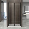SANIVERRE - KIMIBLACK Porte de douche H.180 Noir L. 76 à 79 cm transparent verre 6 mm - vignette
