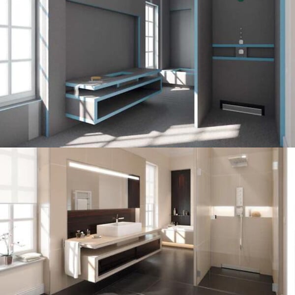 WEDI - Pack 2 panneaux de construction 125 x 60 x 1 cm - large