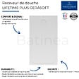 VILLEROY ET BOCH - Receveur de douche antidérapant 140 x 80  Lifetime Plus Cerasoft céramique blanc - vignette