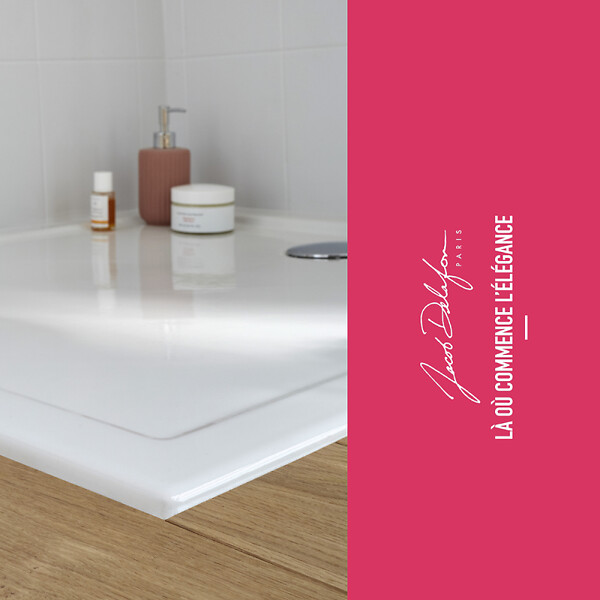 JACOB DELAFON - Receveur de douche 90 x 90 Kyreo ceramique carré blanc - large