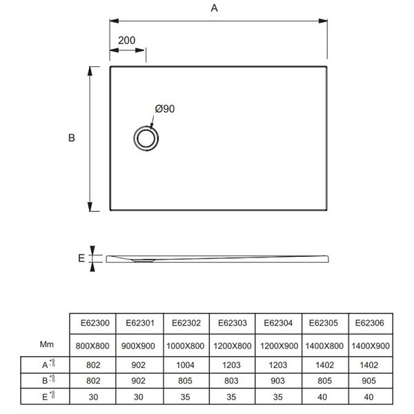 JACOB DELAFON - Receveur de douche 160 x 80 Ipso rectangle blanc - large