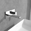 VILLEROY ET BOCH - Mitigeur lavabo mural  Architectura Square avec vidage Push Open Chrome + corps encastré - vignette