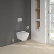 VILLEROY ET BOCH - Pack WC sans bride  Subway 2.0 avec abattant frein de chute + bâti Viconnect PRO + plaque Chromé mat - vignette
