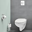 GROHE - Grohe Pack WC suspendu sans bride Bau Ceramic + abattant + plaque blanche + bâti Grohe - vignette