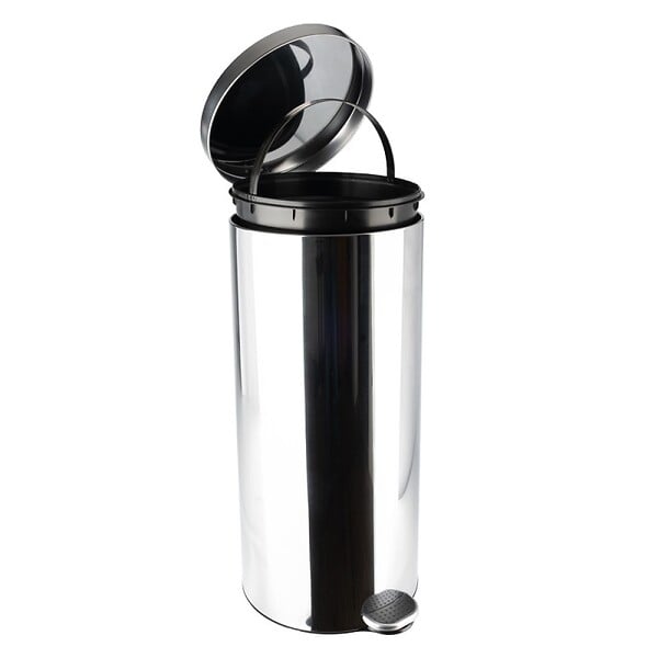 HAILO - Poubelle de cuisine à pédale 30L Chromée - SELEKTA - large