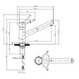 VILLEROY ET BOCH - Evier  Architectura 60 vidage auto + Robinet de cuisine Como Window Anthracite - vignette