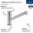 VILLEROY ET BOCH - Robinet cuisine  Como Acier massif - vignette