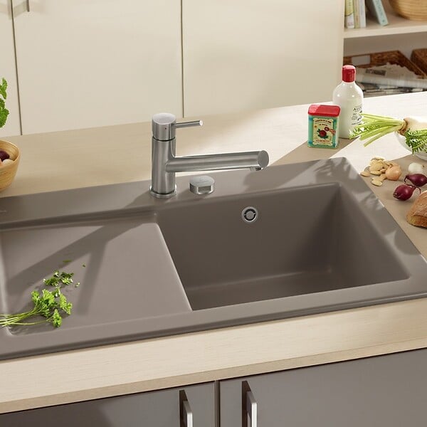 VILLEROY ET BOCH - Robinet cuisine  Como Acier massif - large