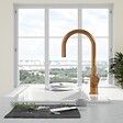 VILLEROY ET BOCH - Robinet cuisine  Umbrella flex bronze + nettoyant - vignette